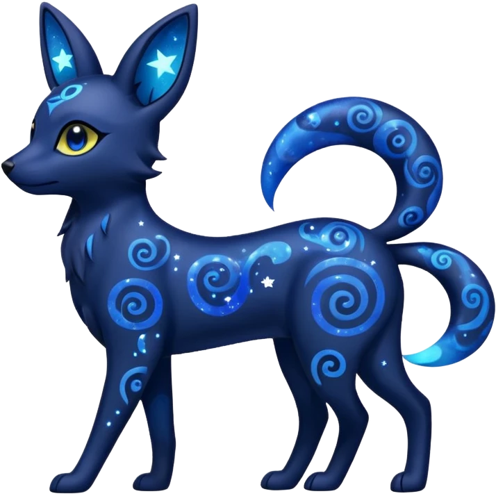 Dark-Deep-Cobalt-Blue Aural Spiritual Nebulae Starry Sparkly Swirly-patterned Star-patterned Umbreon-spirit emoji