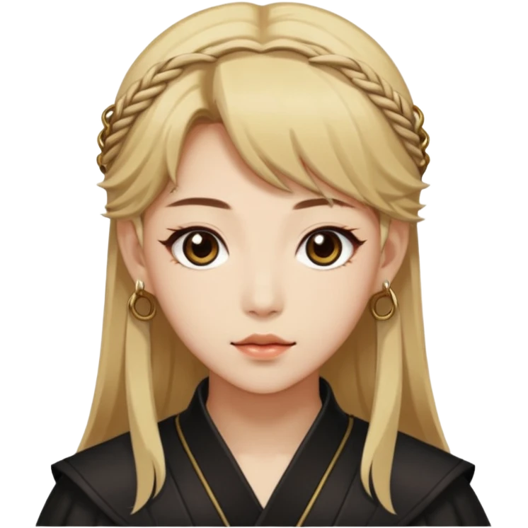 Rumi from K-pop demon hunters brown and blonde hair  emoji