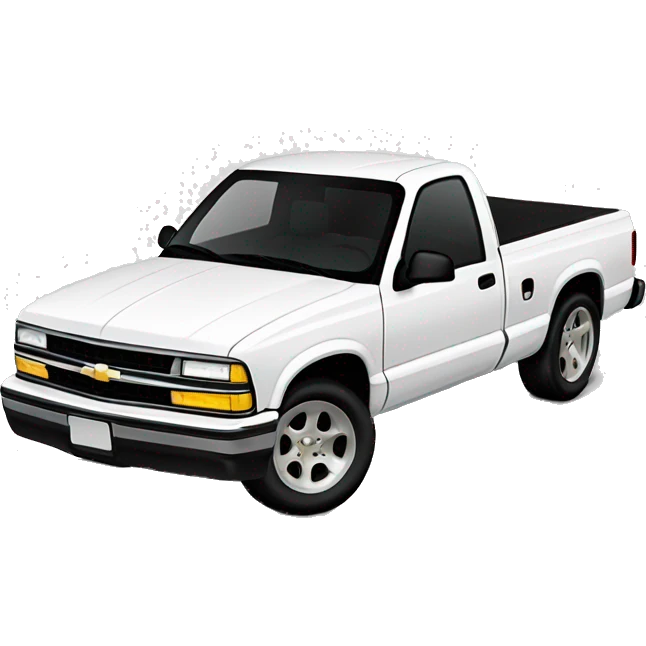 White 1996 Chevy s10 emoji