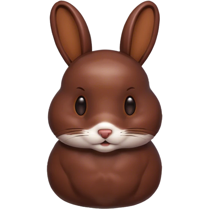 bunny made out of shockolate emoji