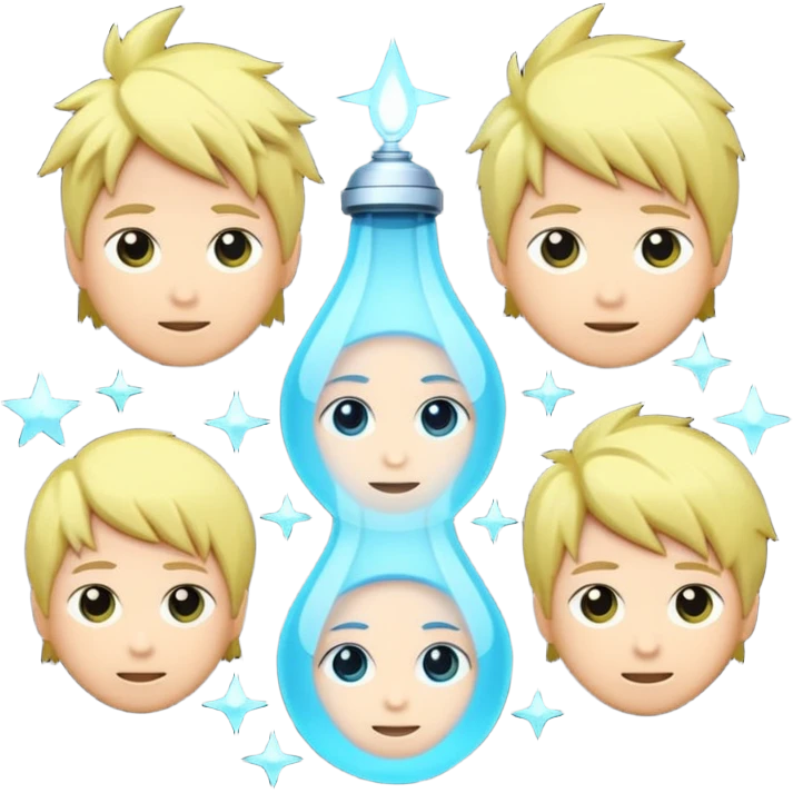 luzes japonesas roxas e ciano emoji