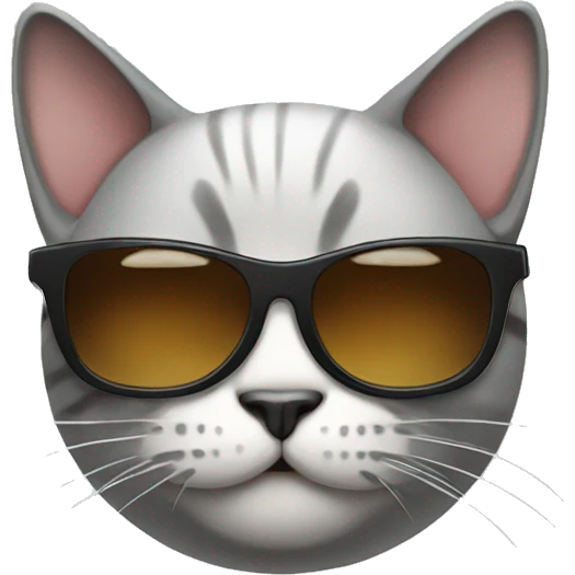 Cat with sunglasses emoji