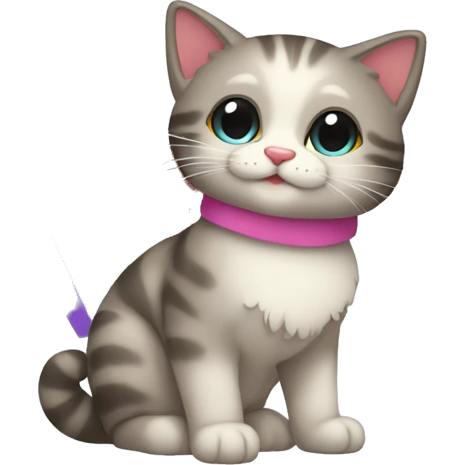 Gato popo arcoiris regalo  emoji