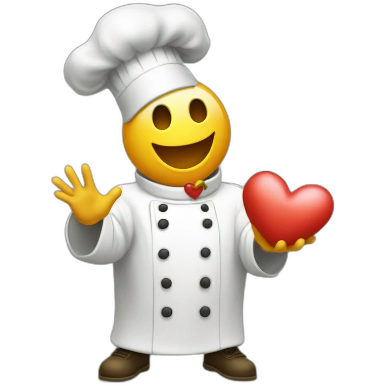 ghost chef blowing a kiss with a heart emoji