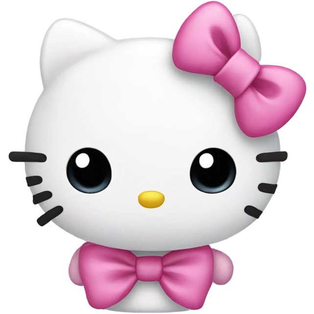 Hello kitty with pink bow emoji