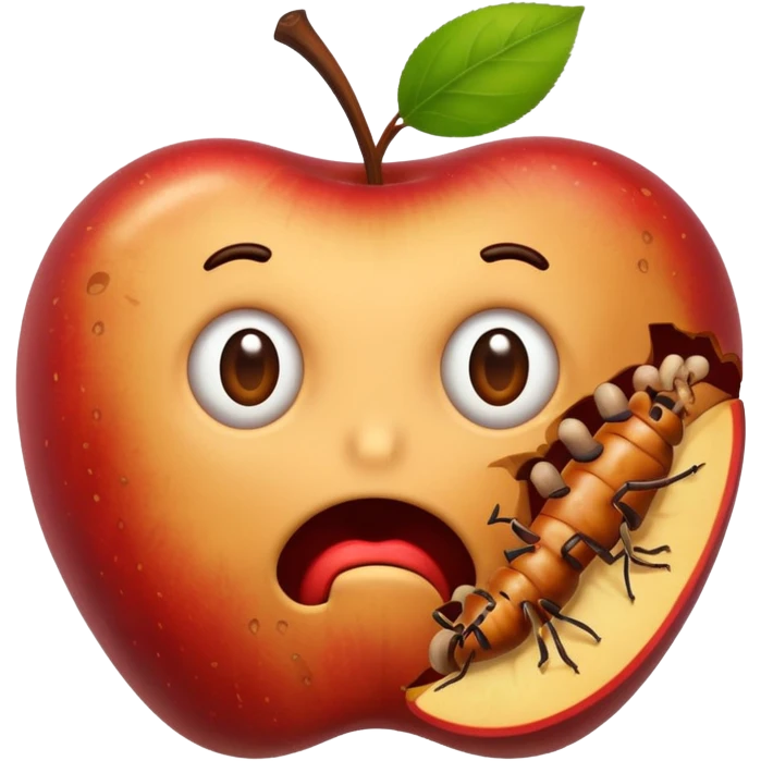 spoiled apple emoji