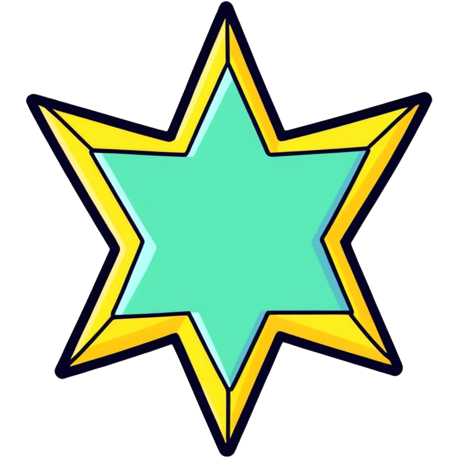Colorful six Pointed Star emoji