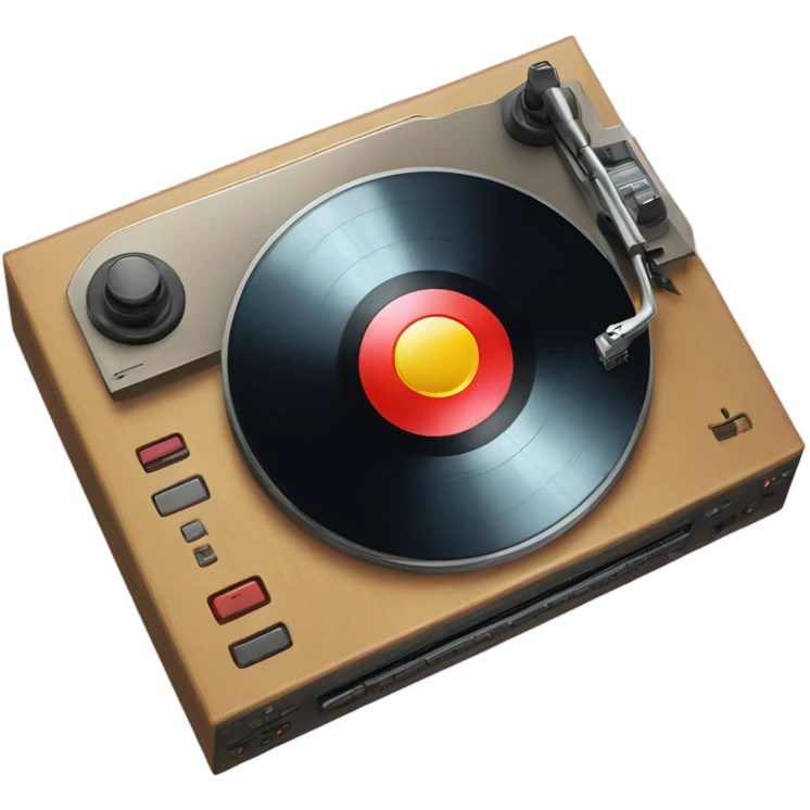 Apple Turntable with CD, Audio cassette emoji