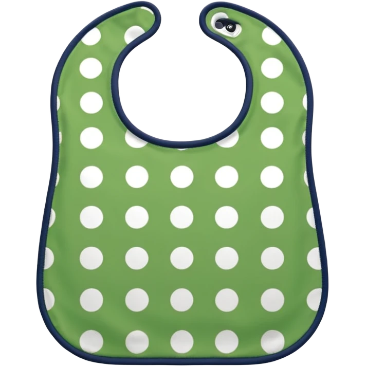 Green bib dot pattern emoji