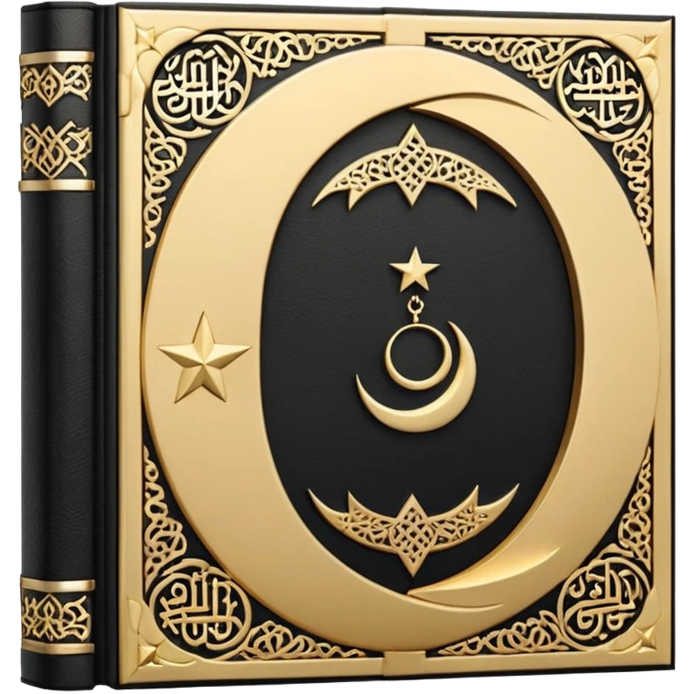 Closed Quran with the Islamic Symbol on it (moon and star) emoji