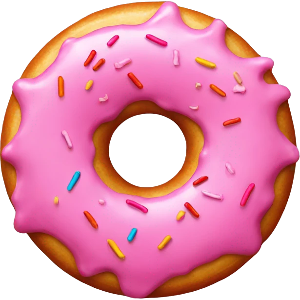 Pink donut emoji