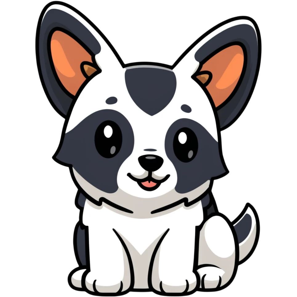 Cute dog with floppy ears emoji