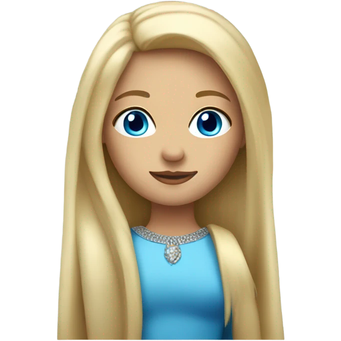 blond queen whit blue eyes whit strait hair emoji