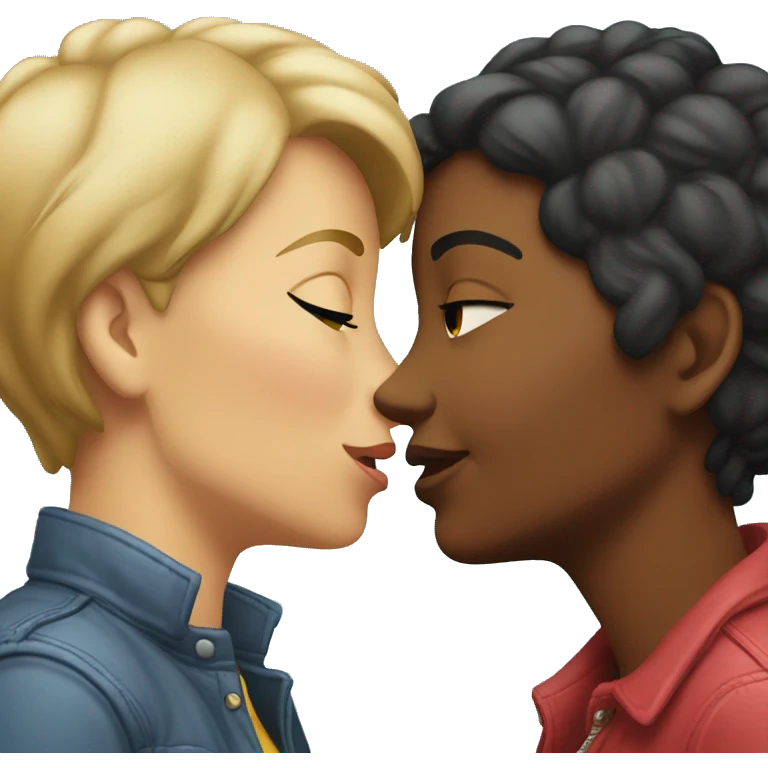 lesbians kiss emoji