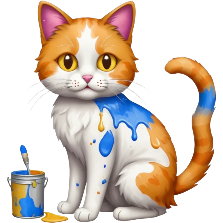 cat painter, full body emoji