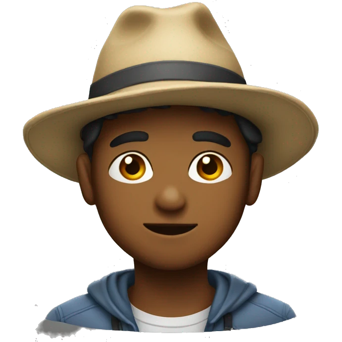 boy in a hat, but slightly more disappointed emoji