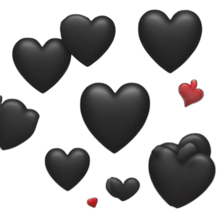 heart negro con corona emoji