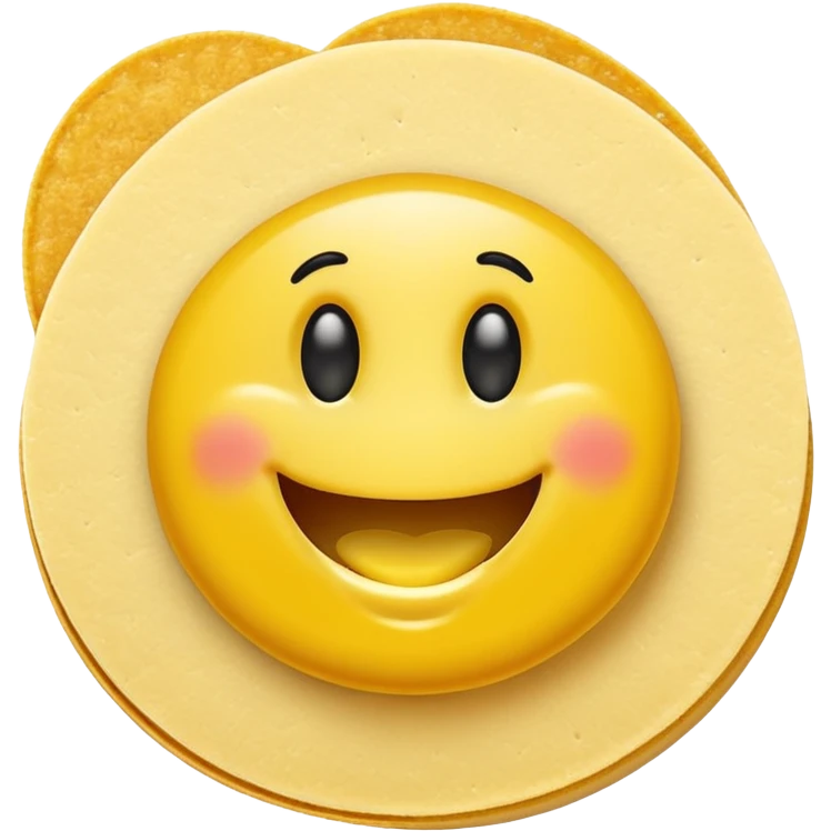 Smiley face eating Pringles  emoji