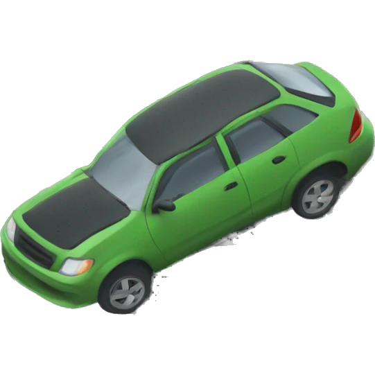 A car being tossed in the air by going over a speed bump too fast emoji