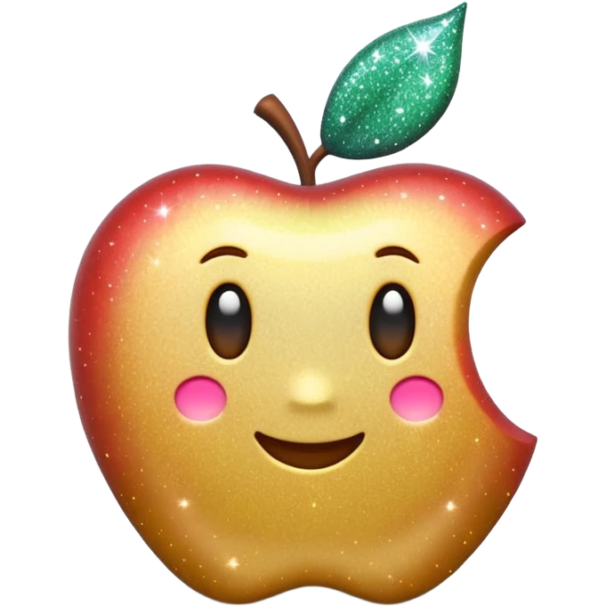 3D Apple-style emoji of fine, tiny glitter dust, sparkling brightly like magical dust. Small particles, glossy, smooth, soft shadows, white background.

 emoji