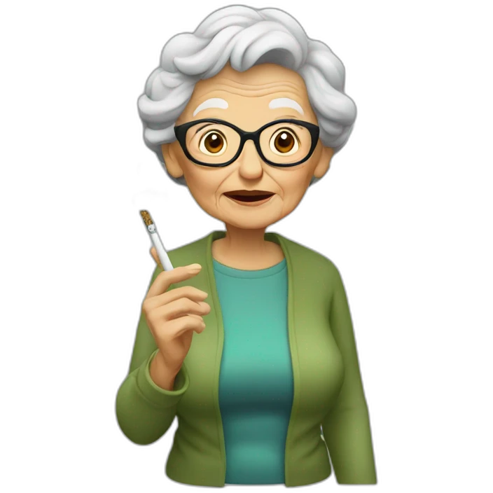 grandma smokes emoji