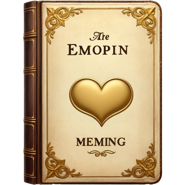 an old vintage romance book with an antique cover emoji
