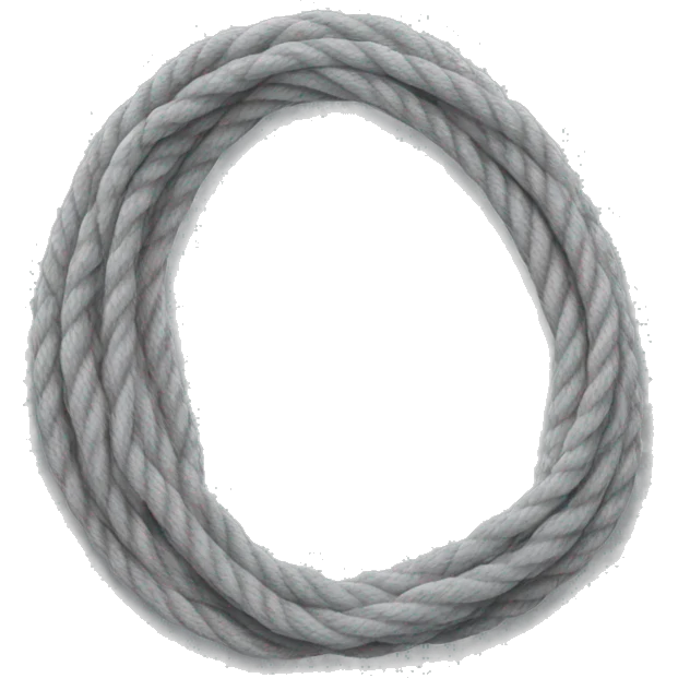 one tight and long, light grey rope  emoji