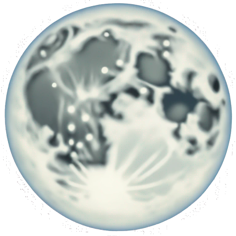 Light blue full moon emoji