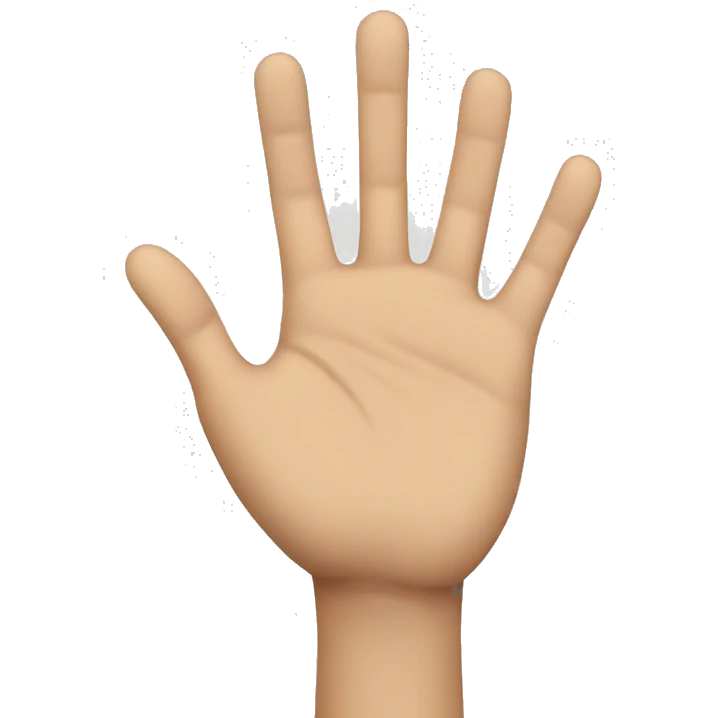 talk to the hand, cause the face isn't listening emoji