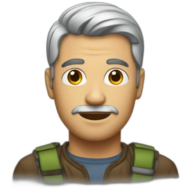 A man with mac emoji