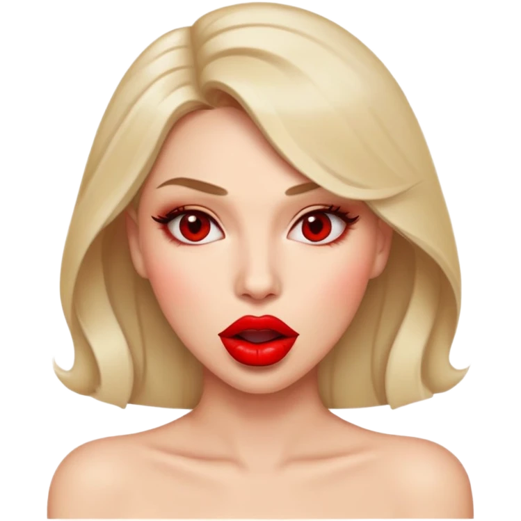 seductive woman mouth lips emoji