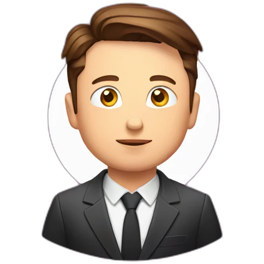 Elon musk devant le logo x emoji