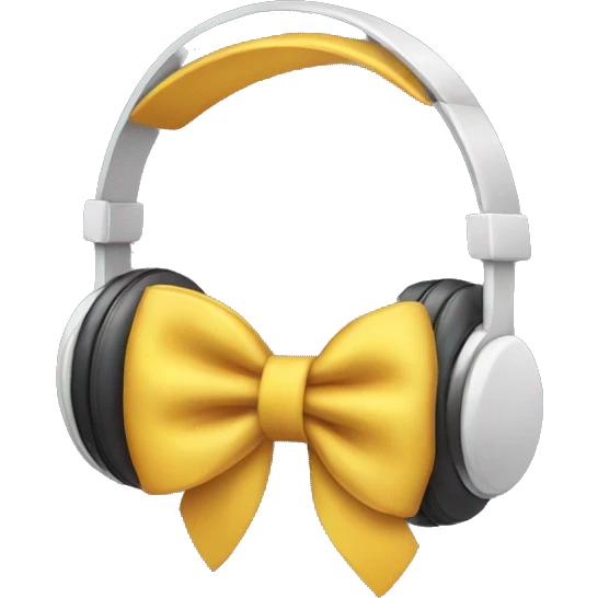 Headphones with a bow on it emoji