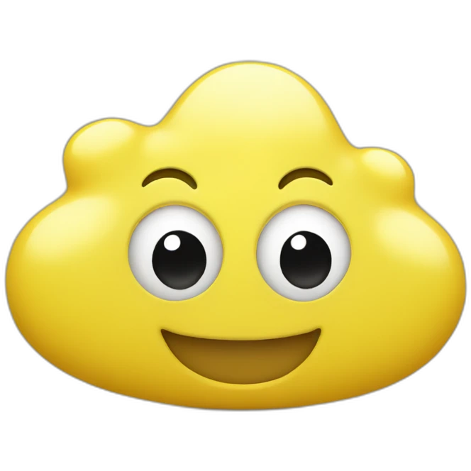 Smiling yellow blob emoji