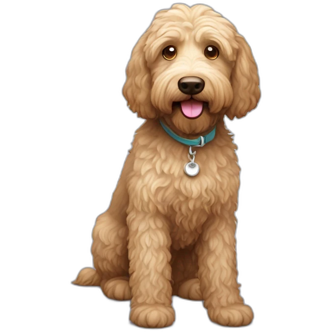 Tête Labradoodle emoji