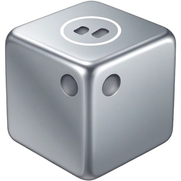 silver cube emoji