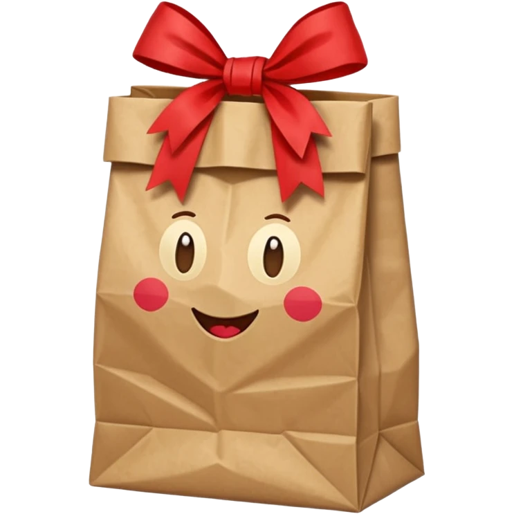 paper bag gift emoji