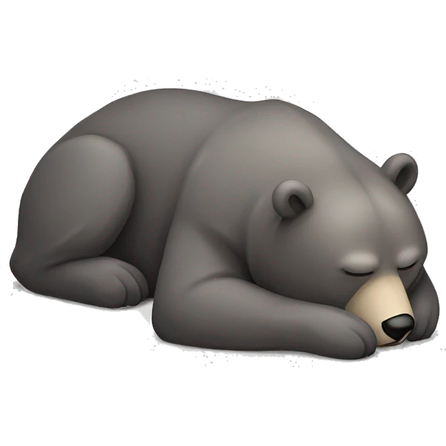 realistic-grey-bear-sleeping  emoji