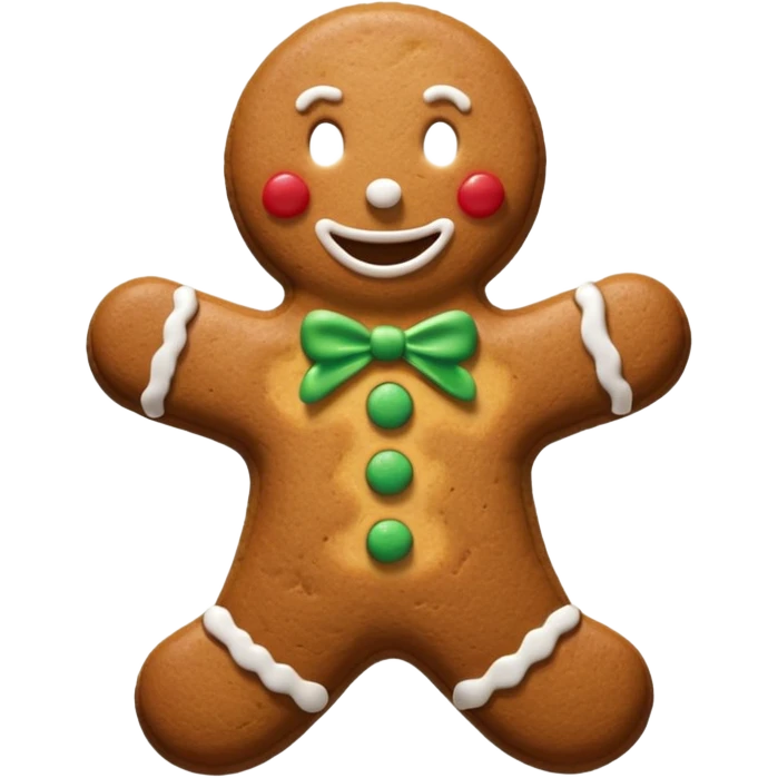 Christmas cookie with arms and legs emoji