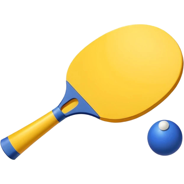 Yellow ping pong rocket emoji