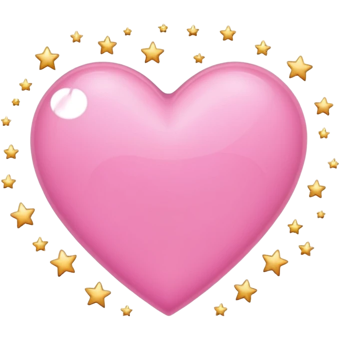 pink heart with stars around it emoji
