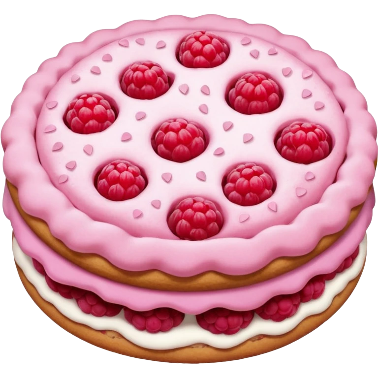 Raspberry cookie emoji
