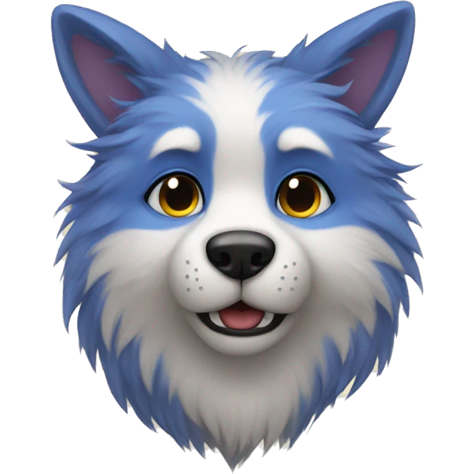 Furry blue emoji