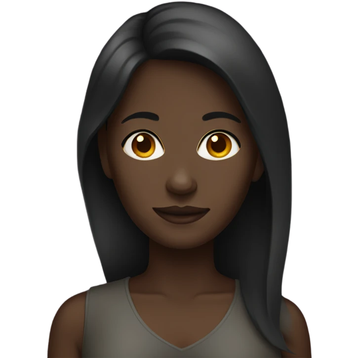 dark-skinned female portrait  emoji