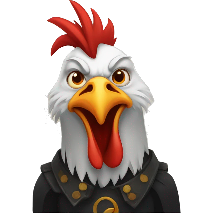 evil rooster emoji