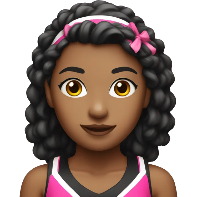 Cheerleader in black and pink kit emoji