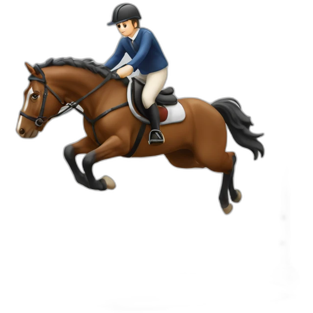 Cheval Qui saute un obstacle emoji