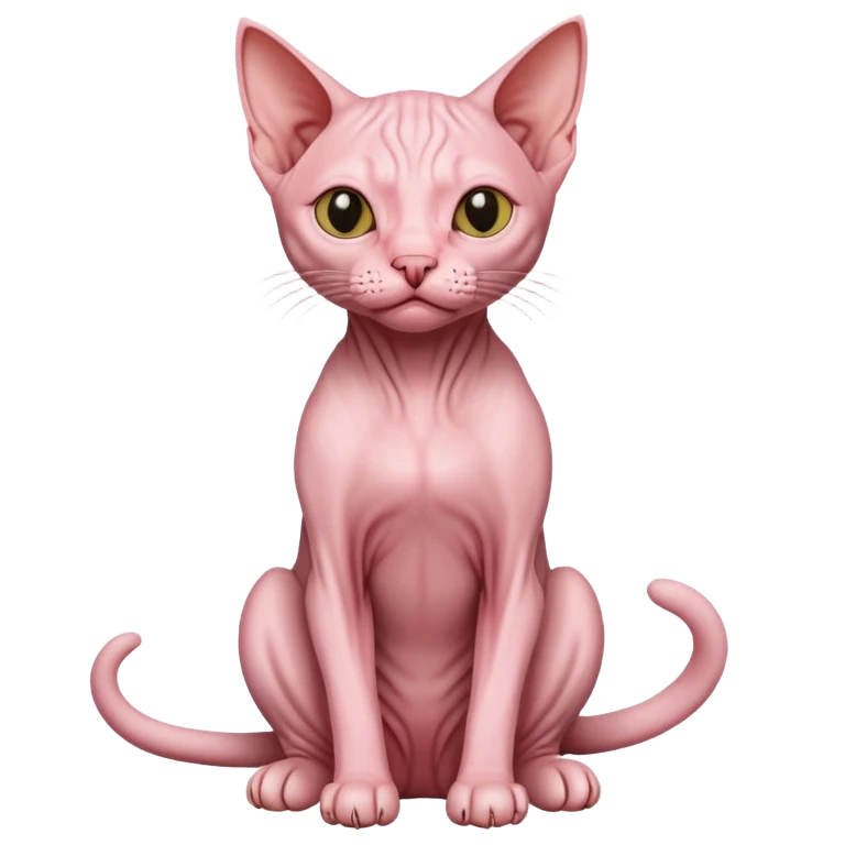 Hairless cat sitting emoji