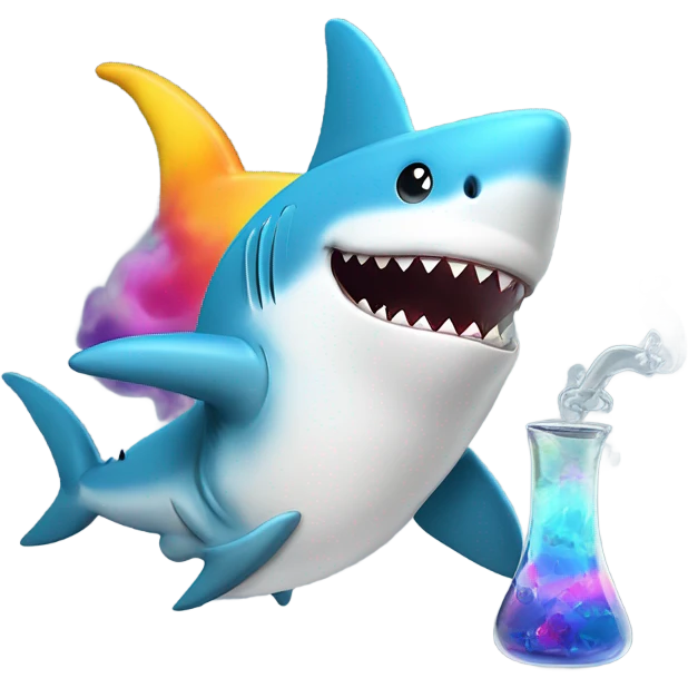 shark smoking bong emoji