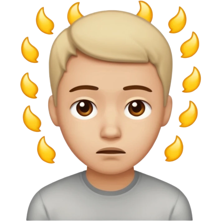 Shaking head while sad emoji